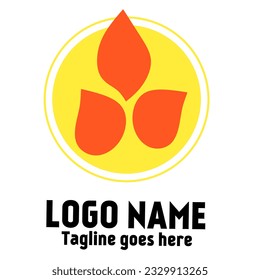 el logotipo de fuego es sencillo, pero se nota