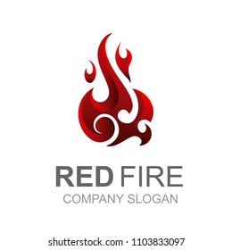 fire logo with simple and modern look, logo ready to use