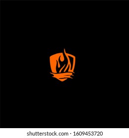 fire logo simple vector art