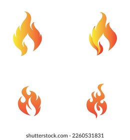 fire logo and symbol set design,vector illustration