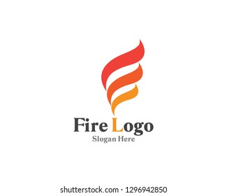 Fire logo symbol vector hot
