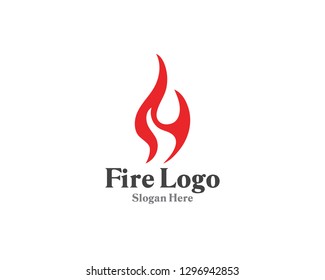 Fire logo symbol vector hot