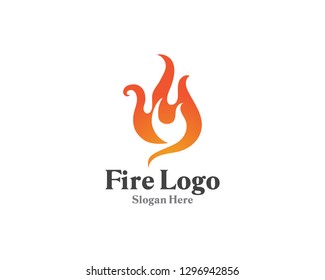Fire logo symbol vector hot