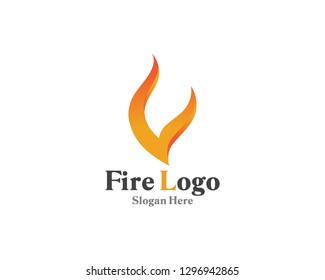 Fire logo symbol vector hot