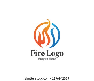 Fire logo symbol vector hot