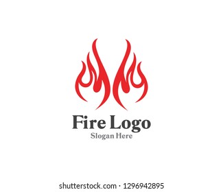 Fire logo symbol vector hot