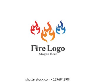 Fire logo symbol vector hot