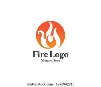 Fire logo symbol vector hot