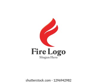 Fire logo symbol vector hot