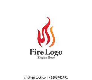 Fire logo symbol vector hot