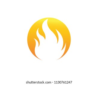Fire logo and symbols flame