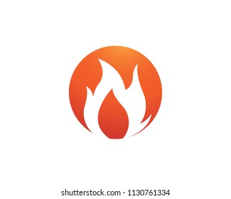 Fire logo and symbols flame