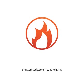 Fire logo and symbols flame