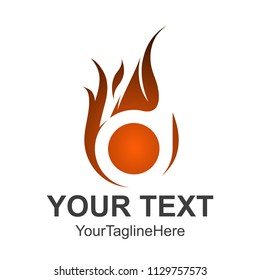 Fire logo Template. 3d Logo Template. Easy to edit, change size, color and text.