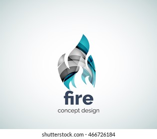 Plantilla de logotipo de incendios, icono de negocio geométrico abstracto