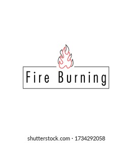 Fire logo template for company or web
