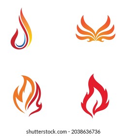 Símbolo del icono de la plantilla de logotipo de incendio 