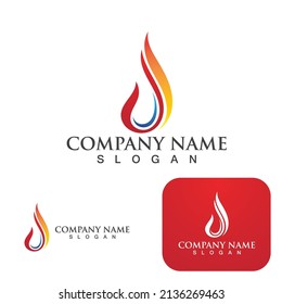 Símbolo del icono de la plantilla de logotipo de incendio 