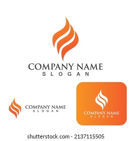 Símbolo del icono de la plantilla de logotipo de incendio 