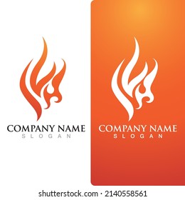 Fire Logo Template  Flame Clipart  Symbol  Icon Vector 