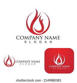Vorlage für Feuerlogos, Bildzeichen Symbol für Feuerzeichen, Vektorsymbol 