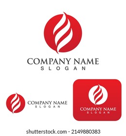 Símbolo del icono de la plantilla de logotipo de incendio 