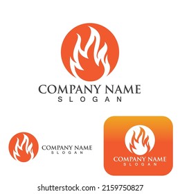 Vorlage für Feuerlogos, Bildzeichen Symbol für Feuerzeichen, Vektorsymbol 