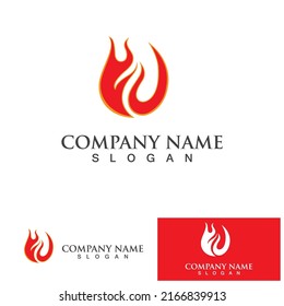 Símbolo del icono de la plantilla de logotipo de incendio 