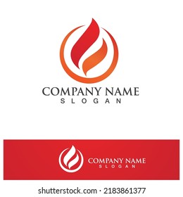 Símbolo del icono de la plantilla de logotipo de incendio 