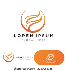 Símbolo del icono de la plantilla de logotipo de incendio 