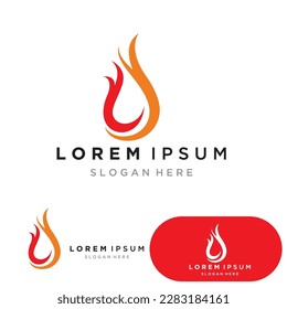 Fire Logo Template  Flame Clipart  Symbol  Icon Vector 