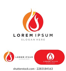 Fire Logo Template  Flame Clipart  Symbol  Icon Vector 