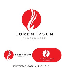 Fire Logo Template  Flame Clipart  Symbol  Icon Vector 