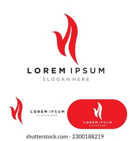 Símbolo del icono de la plantilla de logotipo de incendio 