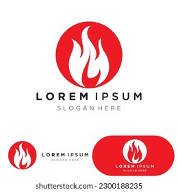 Fire Logo Template  Flame Clipart  Symbol  Icon Vector 