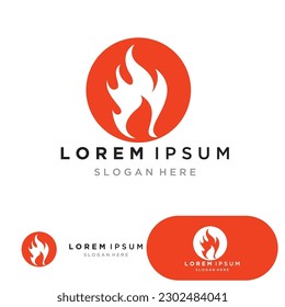 Fire Logo Template  Flame Clipart  Symbol  Icon Vector 