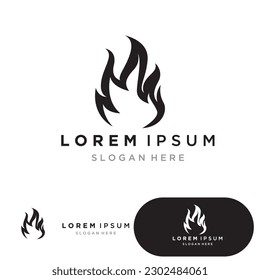 Fire Logo Template  Flame Clipart  Symbol  Icon Vector 