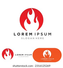 Fire Logo Template  Flame Clipart  Symbol  Icon Vector 