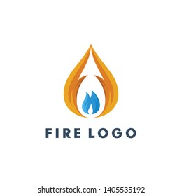 Fire logo template. flame icon design - vector