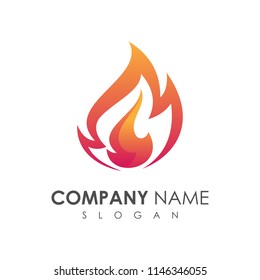 fire logo template ready for use
