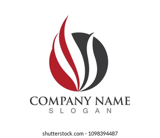 Fire Logo Template vector icon Oil, gas and energy logo concept
