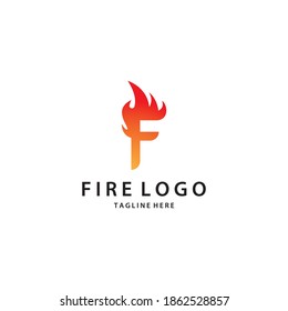 Diseño de icono vectorial de la plantilla de logotipo de incendios