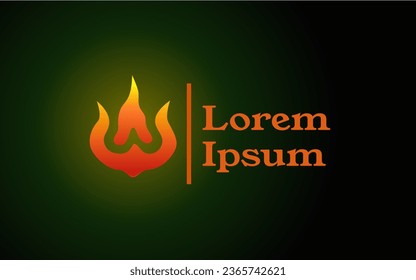 Logo de incendios que forman la letra W en espacio negativo
