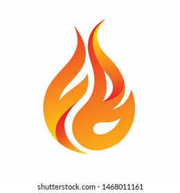 Fire logo that formed letters F and B
