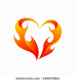 Fire logo that forms the heart