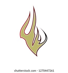 fire logo with unique character