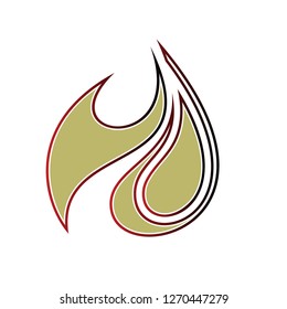 fire logo with unique character