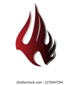 Fire Logo Unique Character Stock Vector (Royalty Free) 1270447294 ...