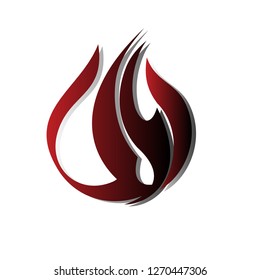 fire logo with unique character