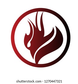 fire logo with unique character